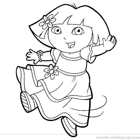 590x590 Dora Coloring Pages Games Bgcentrum