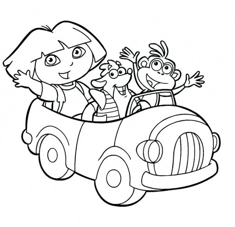 768x741 Dora Coloring Pages Online Best Of Printables Free Games