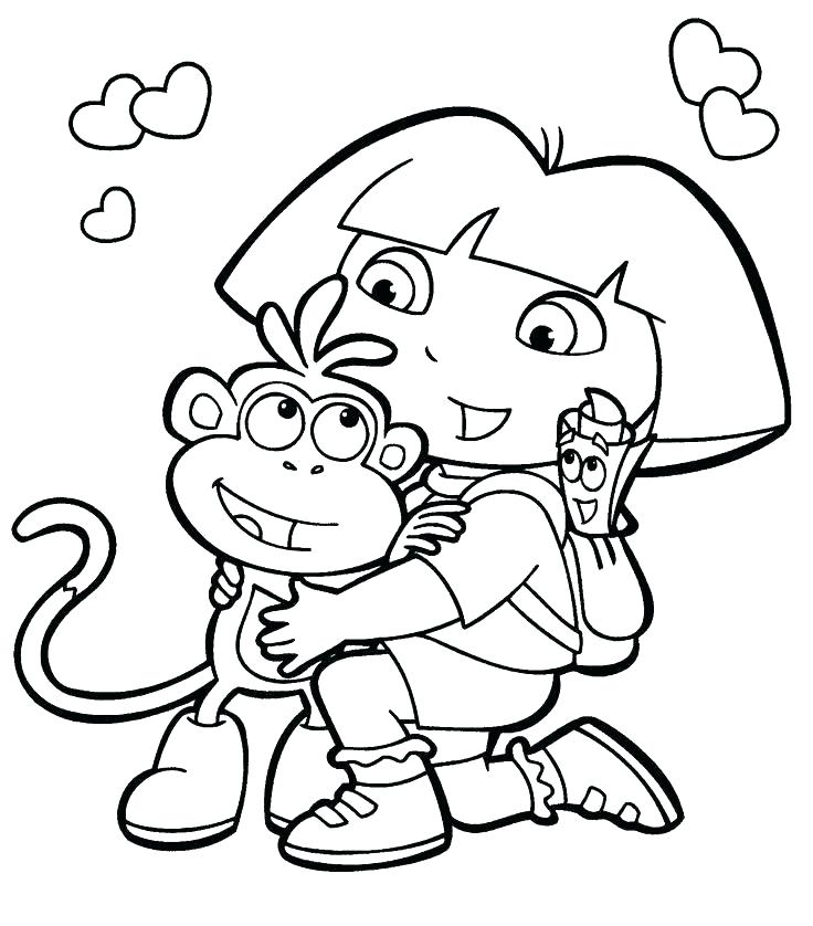 736x838 Free Dora Coloring Pages Coloring Book And Birthday Coloring Pages