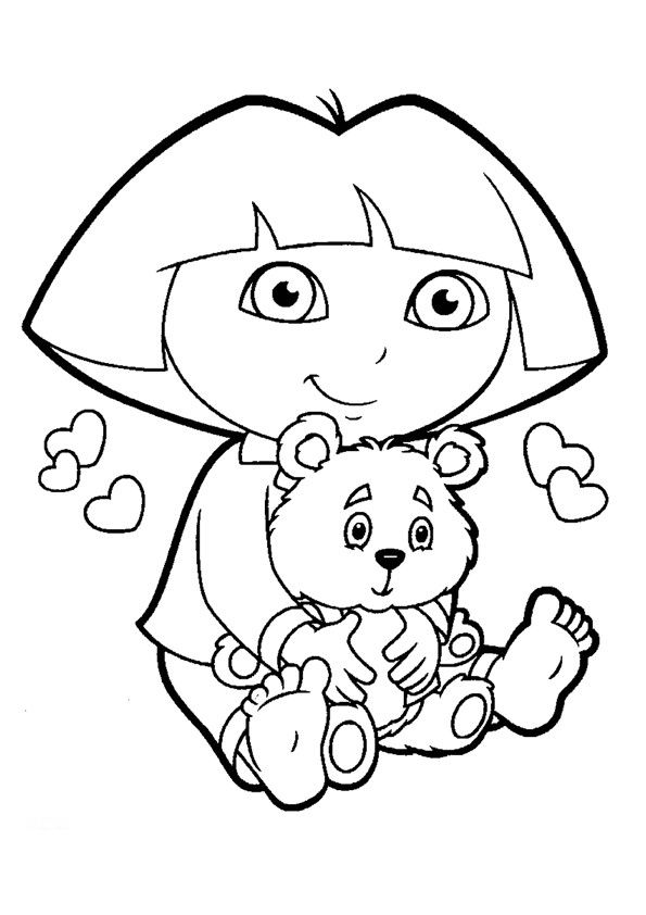 595x842 Dora The Explorer Boots Coloring Pages For Kids Halloween