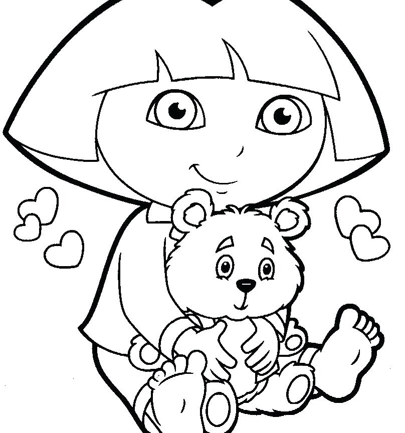 808x864 Free Dora The Explorer Coloring Pages Printable Coloring Pages