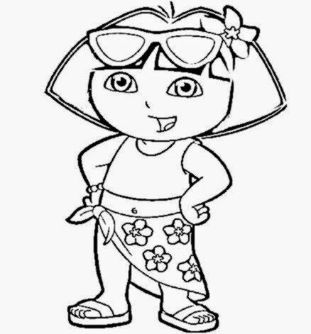438x471 Free Printable Dora Coloring Pages Pictures To Print Intended