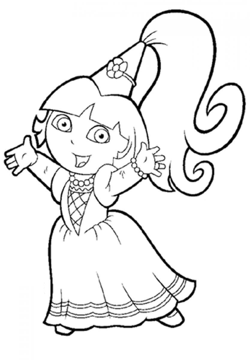 834x1200 Last Chance Dora The Explorer Coloring Pages P