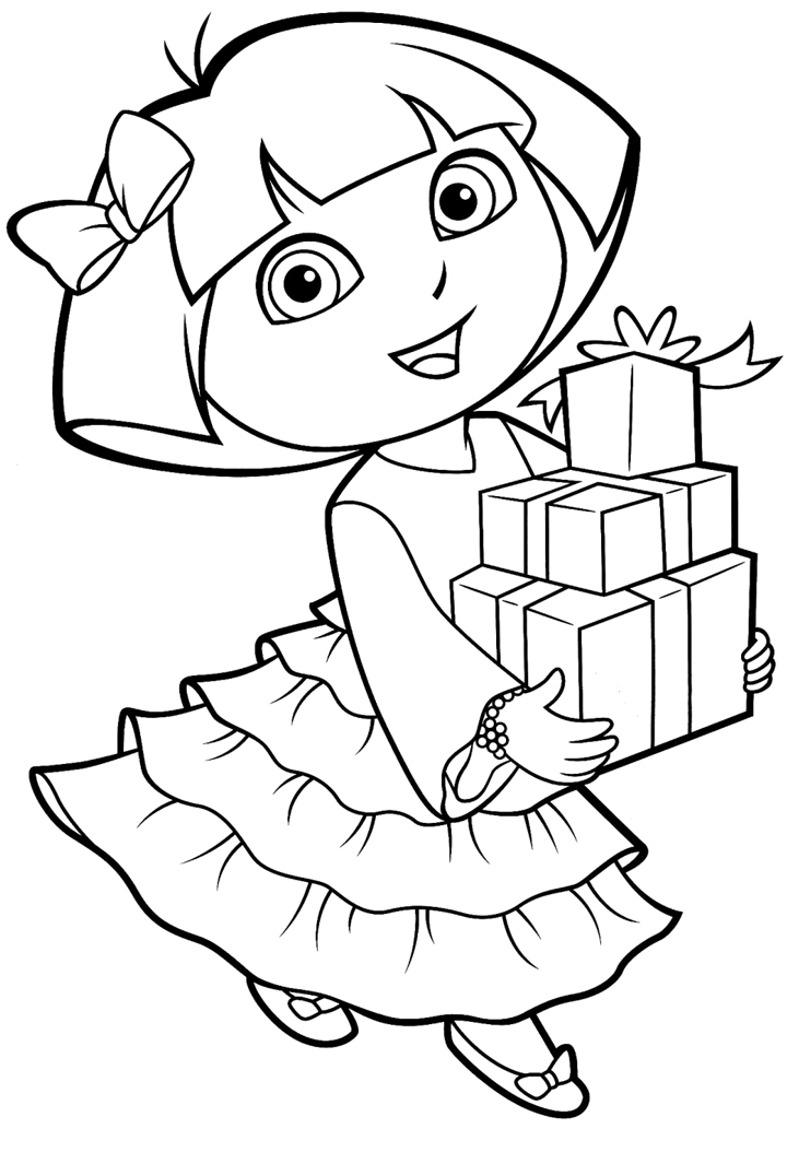 720x1054 Printable Dora Coloring Pages Free Printable Coloring Pages For Kids