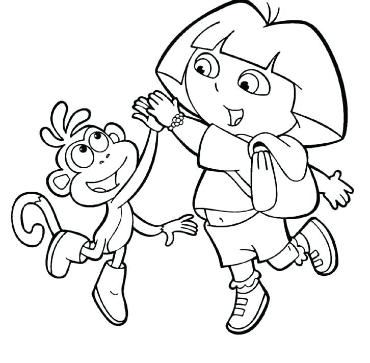 726x712 Dora Diego Coloring Pages Printable Printable Coloring