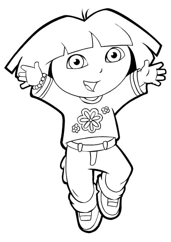 595x842 Dora Coloring Pages! Backpack, Diego, Boots, Swiper! Print And Color!