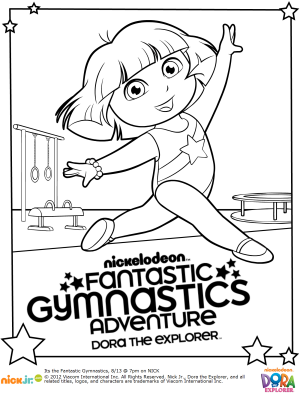 Free Dora Gymnastics Printable Coloring Pages 300x399 Free Dora Gymnastics Printable Coloring Pages