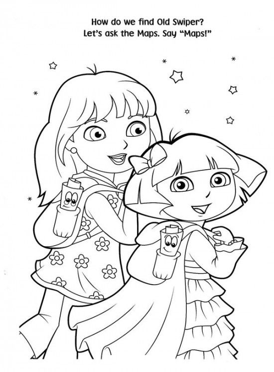550x745 Free Printable Dora Christmas Coloring Pages Picture 24 550x756