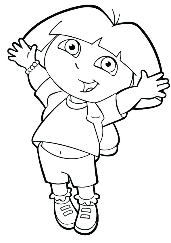 595x842 Dora The Explorer Coloring Pages The Explorer Coloring Page Beach
