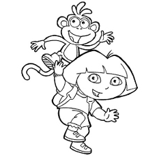 230x230 Dora Coloring Pages