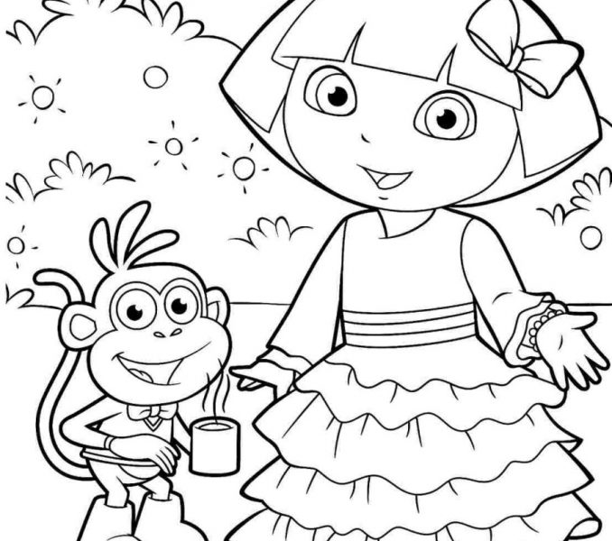 678x600 Dora Explorer Coloring Kids Coloring