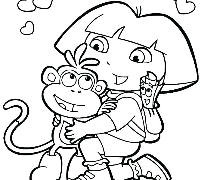 678x600 Dora Explorer Coloring Pages Wonderful The Explorer Coloring Pages
