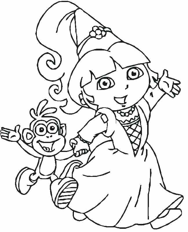 649x800 Dora Color Page Mermaid Coloring Pages Dora Explorer Coloring
