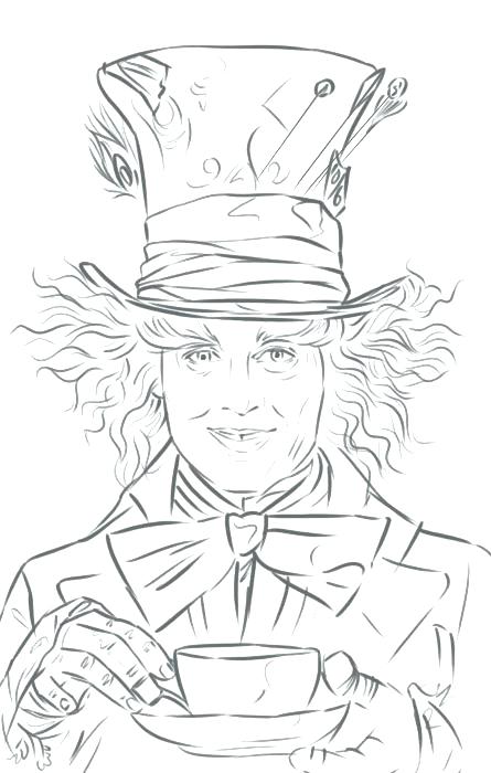 445x700 Mad Hatter Coloring Pages Awesome Packed With How To Draw