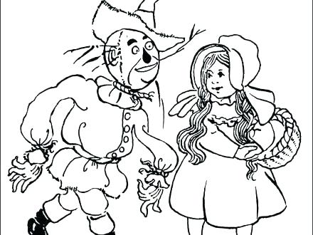 440x330 Wizard Of Oz Coloring Pages Dorothy Coloring Trend Medium Size