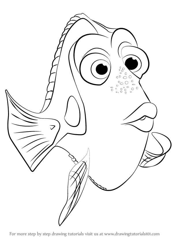 596x842 Finding Dory Coloring Page