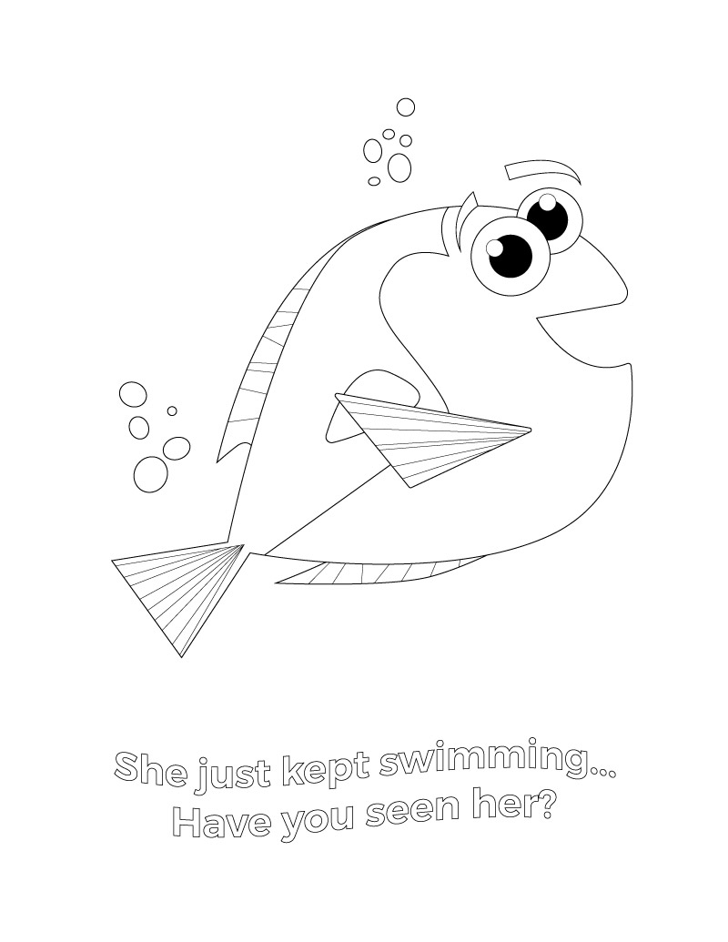 800x1035 Printable Finding Dory Coloring Pages For Kids