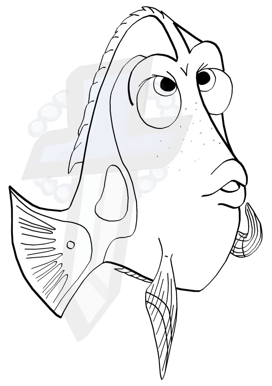 900x1279 Dory Coloring Page By Areonn