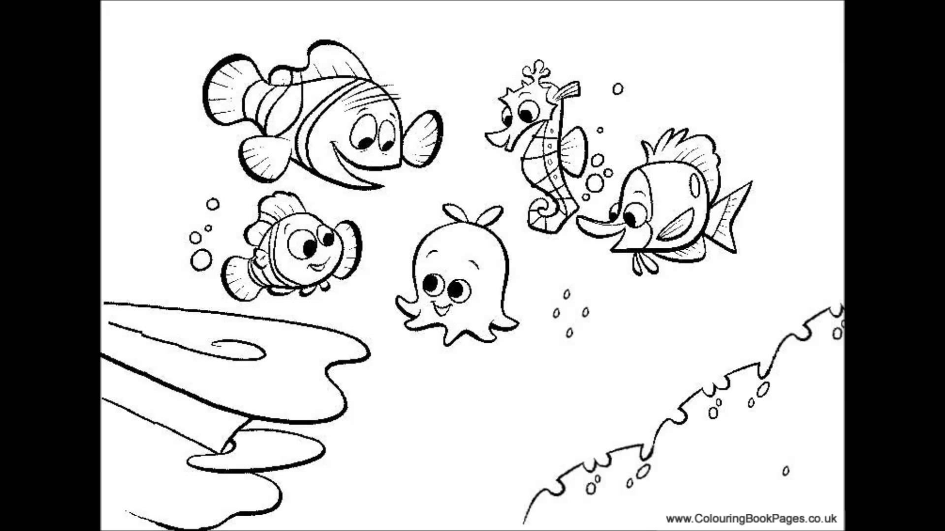 1920x1080 Finding Nemo Colouring Pages And Kids Colouring Game Free