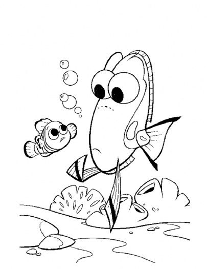 405x525 Dory Meets Nemo Colouring Page Inkleur Dory