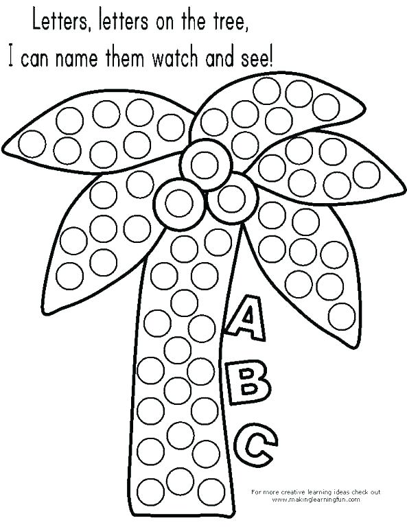 593x768 Free Dot Marker Coloring Pages