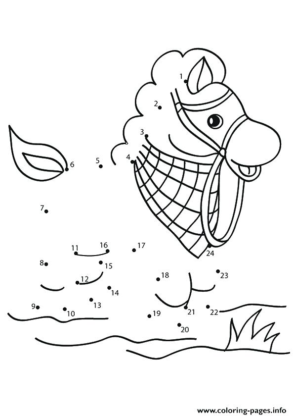 595x842 Dot Coloring Pages The Horse Dot To Dot Coloring Pages Dot To Dot