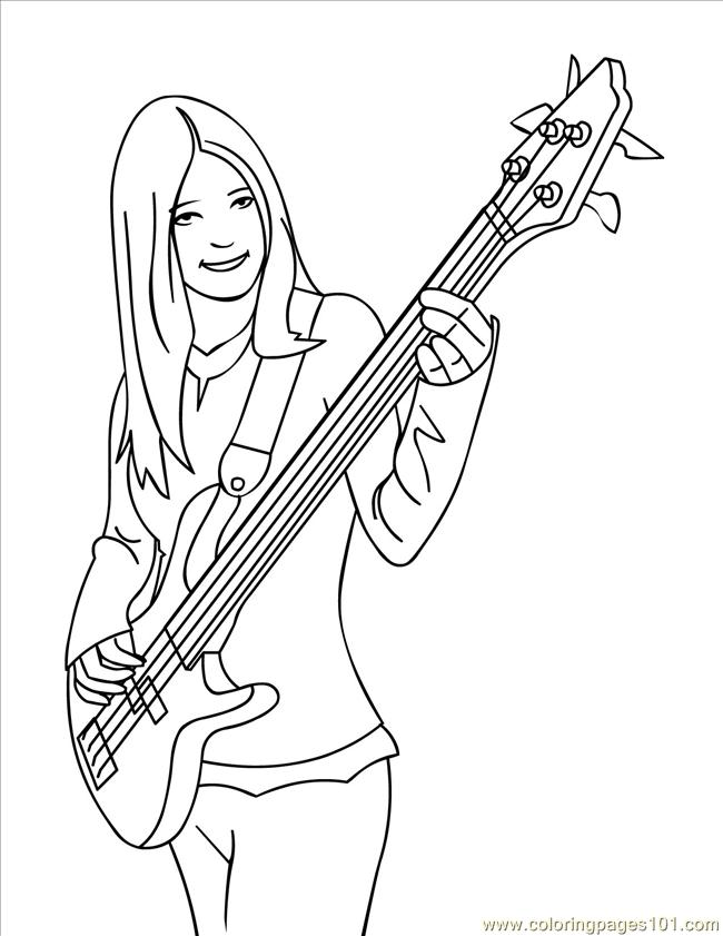 Bass Guitar Coloring Pages 650x841 Bass Guitar Coloring Pages