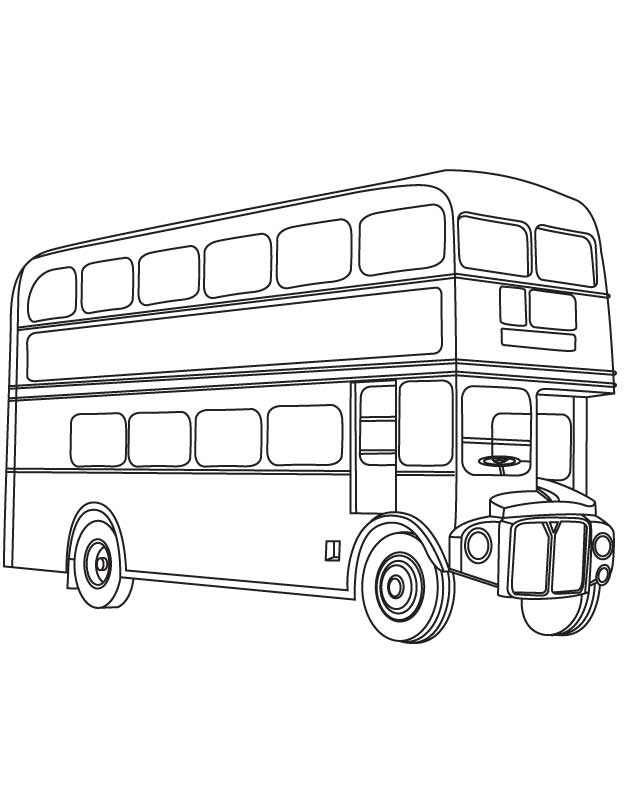 630x810 Double Decker Bus Coloring Page