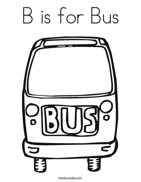 468x605 B Is For Bus Coloring Page