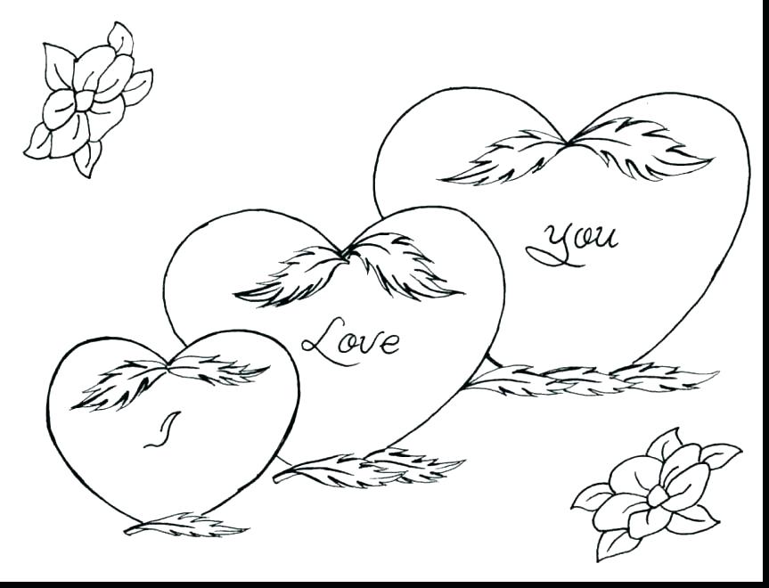 863x660 Valentine Hearts Coloring Pages Printable Valentine Hearts