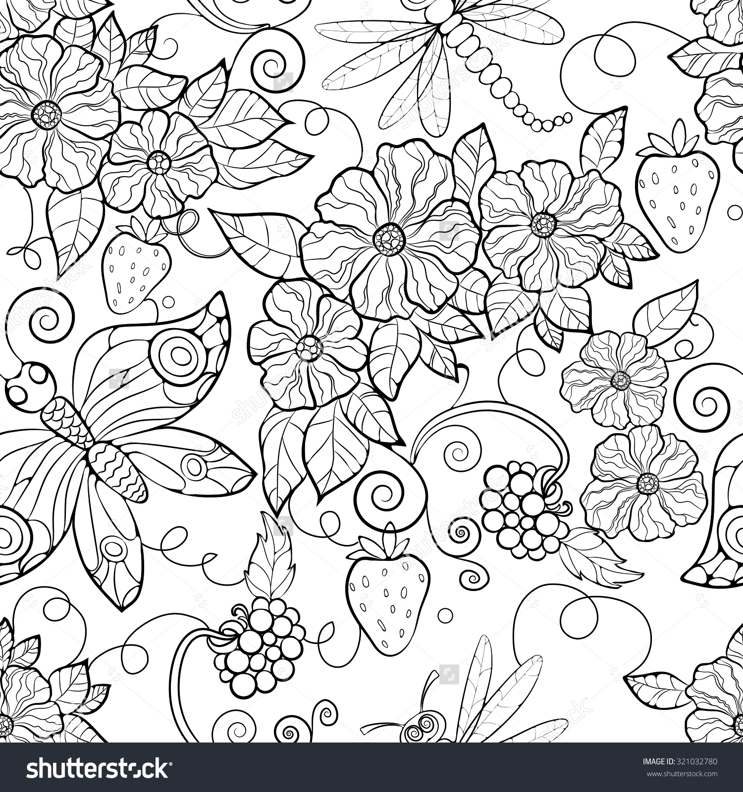 1500x1600 Rose Butterfly Adult Coloring Pages Download