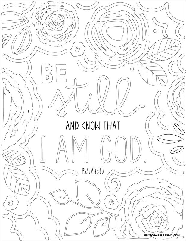 618x800 Be Still And Know That I Am God. Downloadable Coloring Page