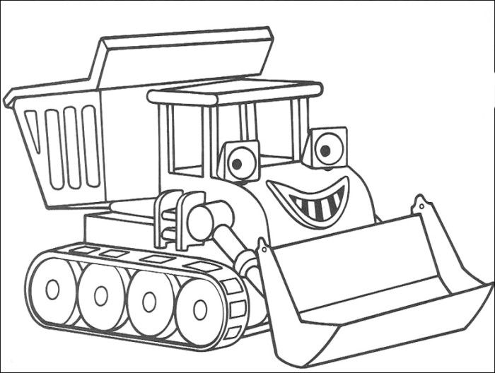 Muck The Bulldozer Coloring Pages 700x528 Muck The Bulldozer Coloring Pages