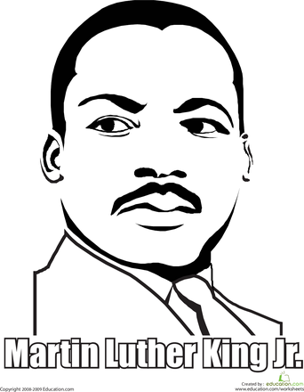 342x440 Martin Luther King, Jr. Coloring Page