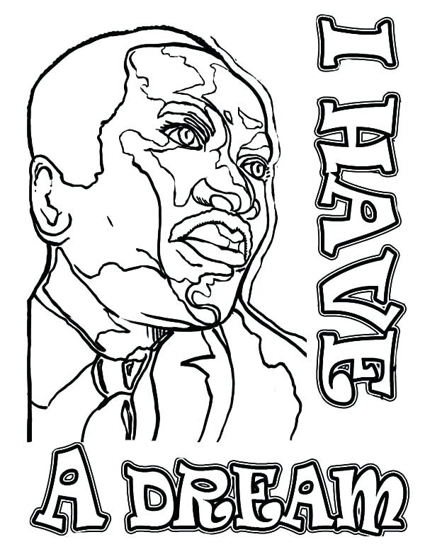 600x783 Printable Coloring Pages Of Dr Martin Luther King Jr Free
