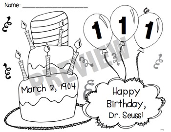 Free Dr. Seuss Birthday Color Page For 2015 2020 By Kady Did Doodles 350x271 Free Dr. Seuss Birthday Color Page For 2015 2020 By Kady Did Doodles