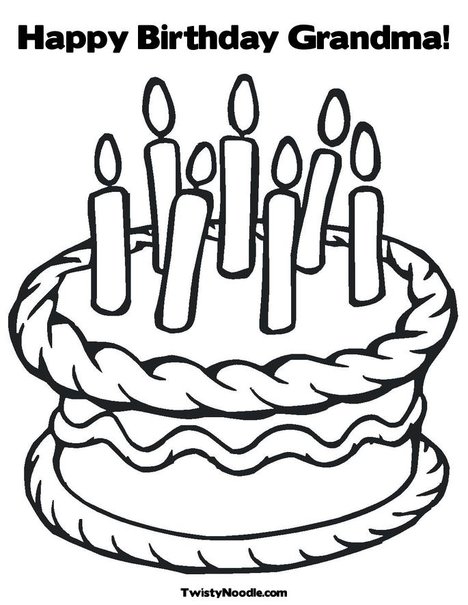 Happy Birthday Grandma Coloring Page From Kids 468x605 Happy Birthday Grandma Coloring Page From Kids