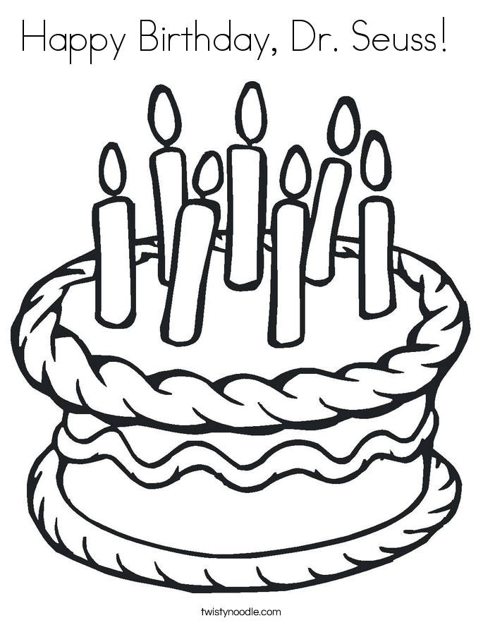 685x886 Happy Birthday, Dr Seuss Coloring Page