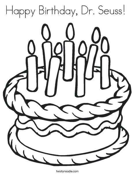468x605 Happy Birthday, Dr Seuss Coloring Page