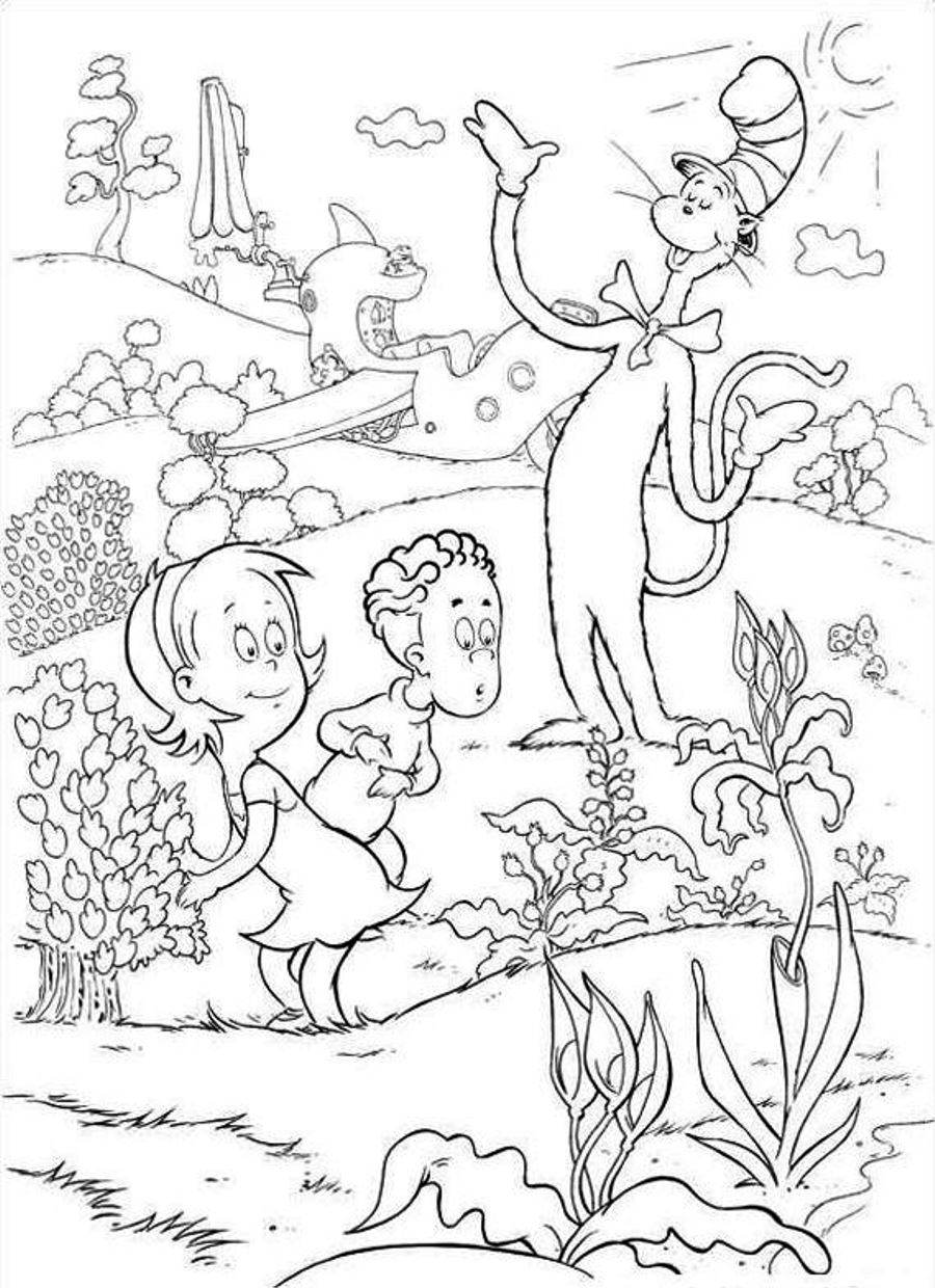 900x1240 Dr Seuss Color Pages Coloring Pages For Free Dr Suess