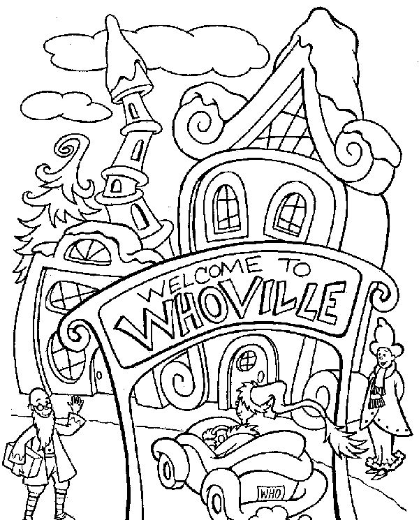 600x745 Dr Seuss Coloring Pages For Christmas