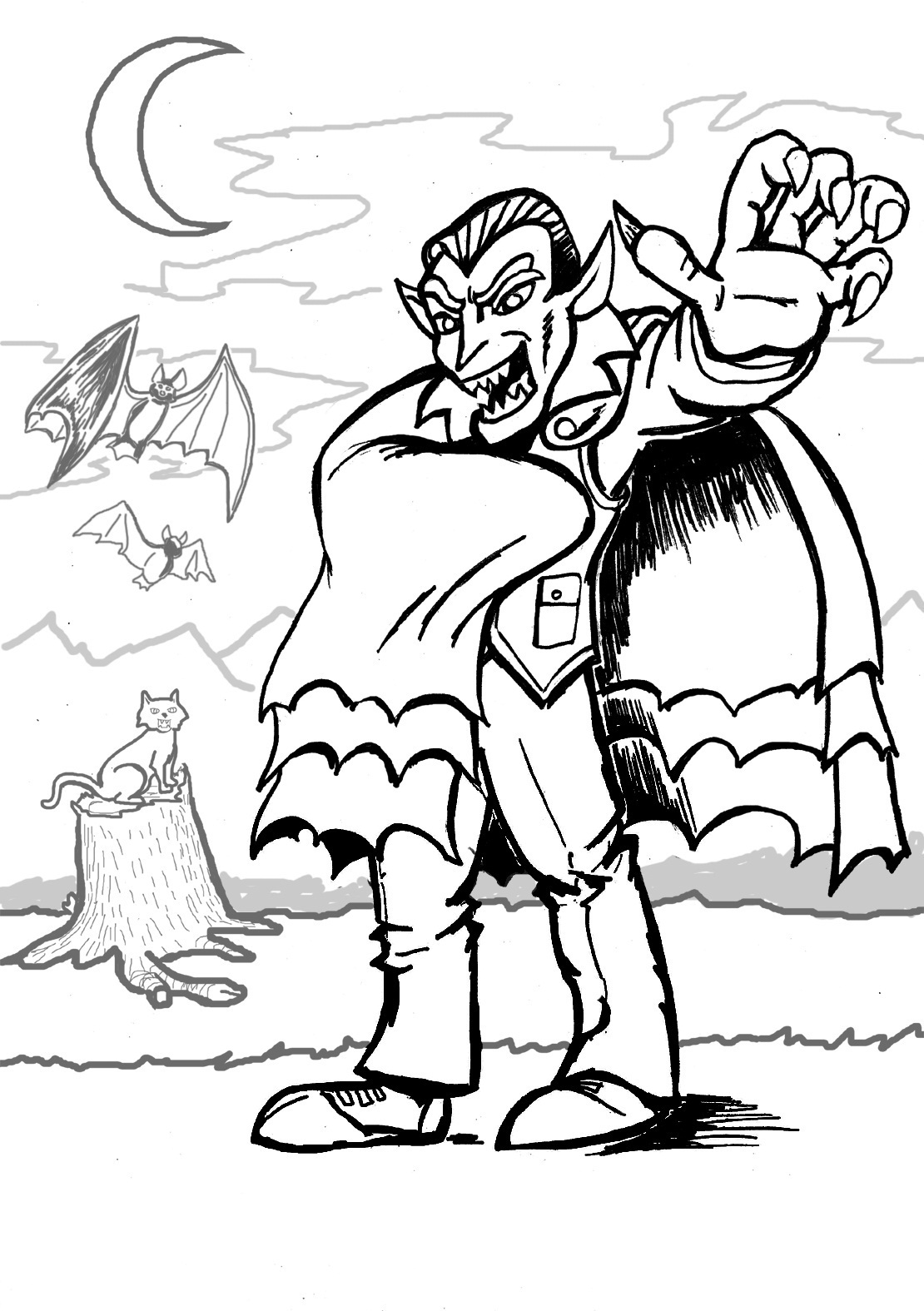 1110x1575 Dracula Coloring Pages