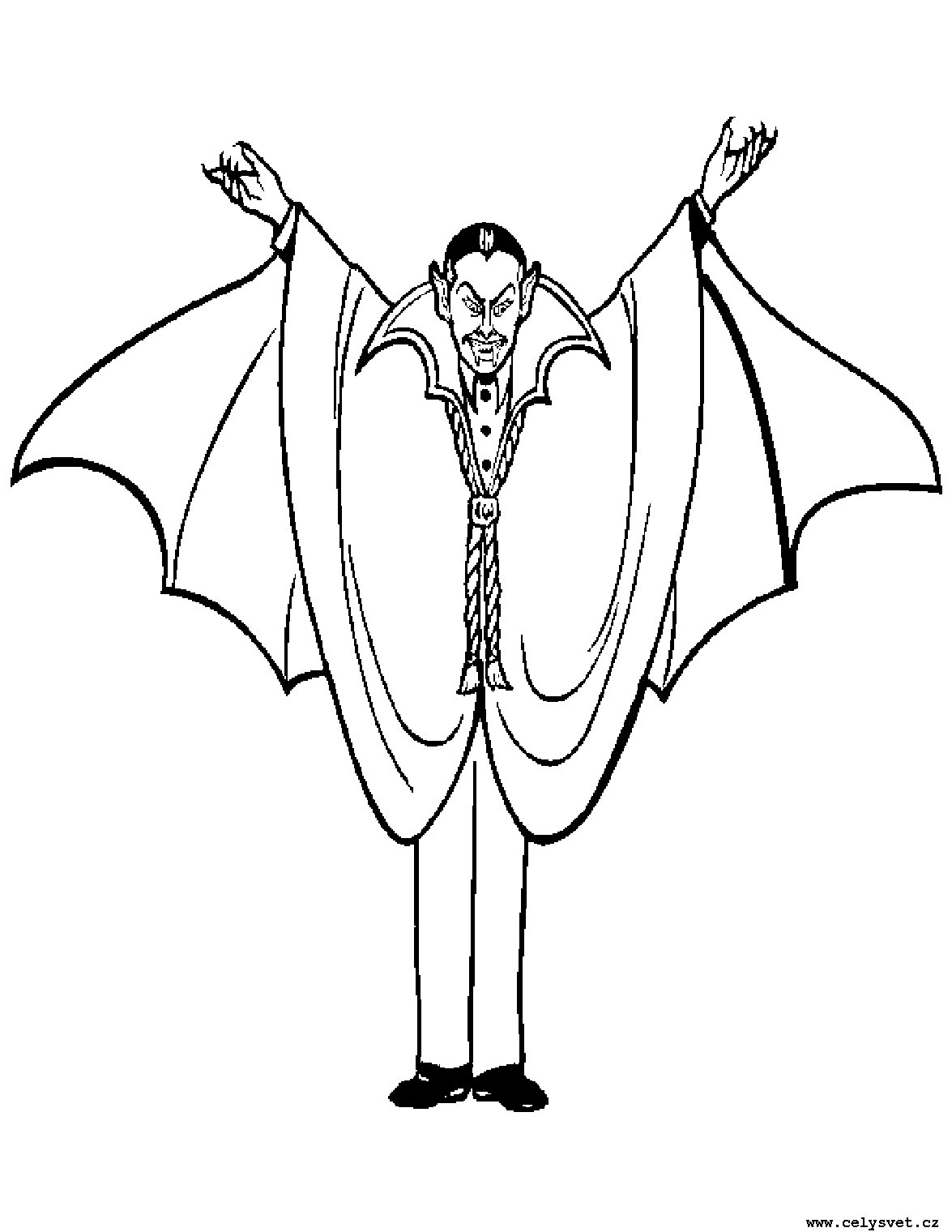 1175x1520 Dracula Coloring Page 3365656