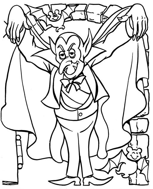 513x632 Count Dracula Color Halloween Children, Teens Amp