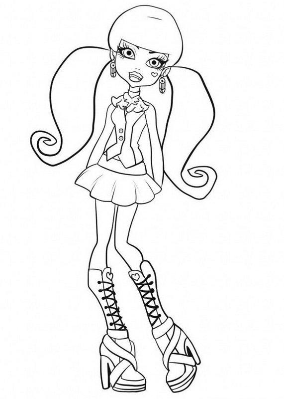 571x800 Cute Draculaura Monster High Coloring Page
