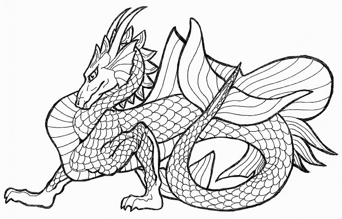 Dragon Adult Coloring Pages Printable Just Colorings 1200x771 Dragon Adult Coloring Pages Printable Just Colorings