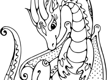 Dragon And Castle Coloring Pages