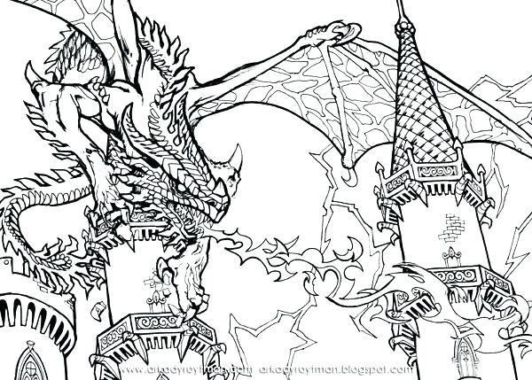Dragon Art Coloring Pages Coloring Pages Of Dragons Scary Dragon 600x429 Dragon Art Coloring Pages Coloring Pages Of Dragons Scary Dragon
