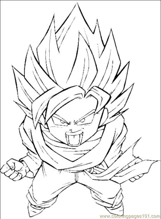 567x768 Dragon Ball Z Printable Coloring Pages