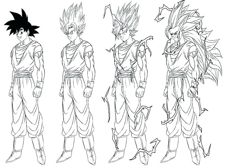 736x536 Dragon Ball Coloring Pages Dragon Ball Gt Coloring Pages Goku